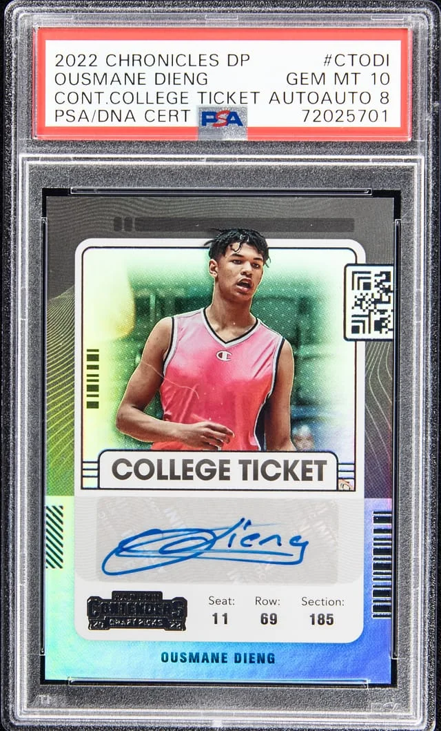 2022-23 Chronicles Ousmane Dieng Draft Picks Contenders College Ticket Autograph #CTODI card image