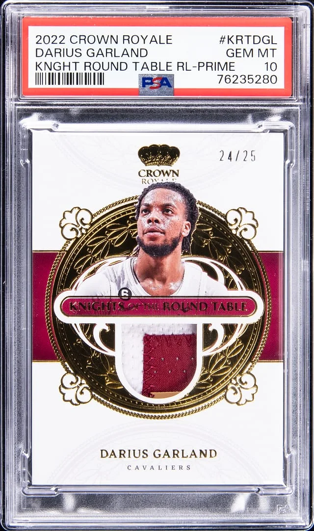 2022-23 Crown Royale Darius Garland Knight Round Table RL - Prime #KRTDGL card image
