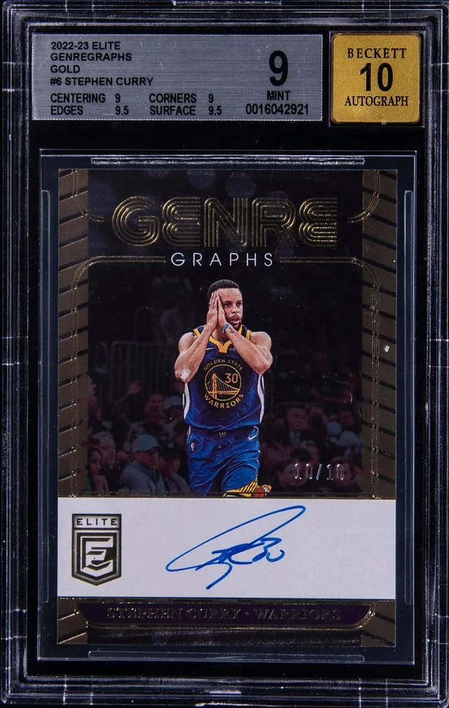 2022-23 Donruss Elite Stephen Curry Genregraphs Gold #GG-SCY card image