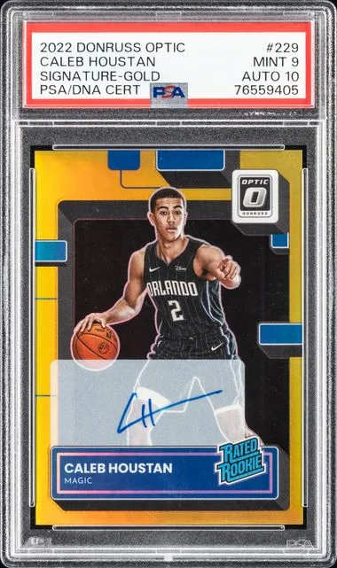 2022-23 Donruss Optic Caleb Houstan Signature-Gold #229 card image