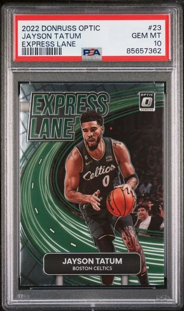2022-23 Donruss Optic Jayson Tatum Express Lane #23 card image