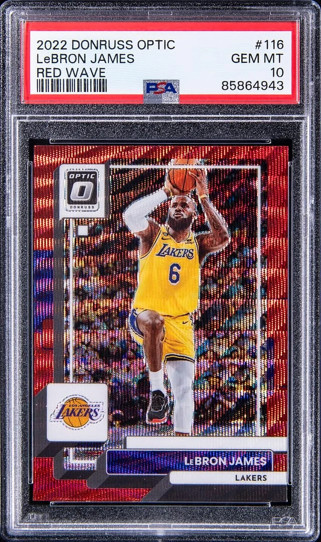 2022-23 Donruss Optic LeBron James Red Wave #116 card image