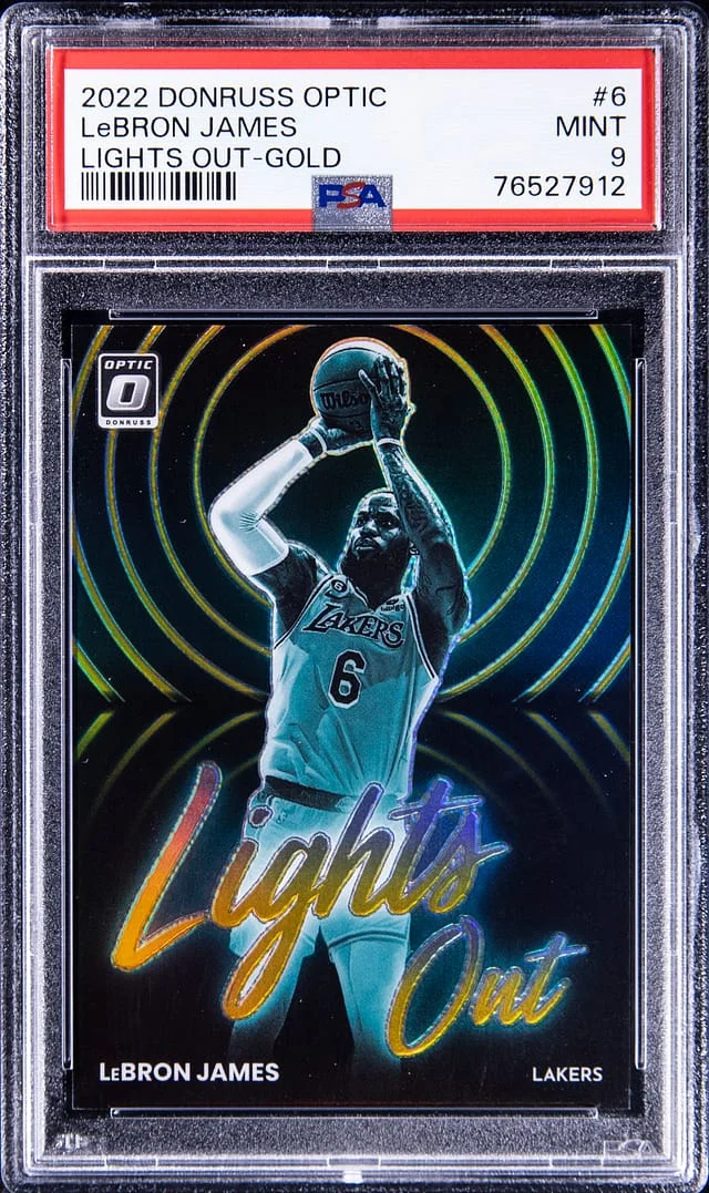 2022-23 Donruss Optic LeBron James Lights Out - Gold #6 card image