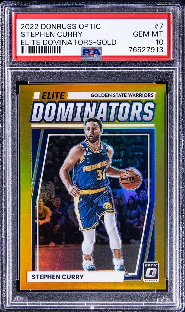 2022-23 Donruss Optic Stephen Curry Elite Dominators - Gold #7 card image