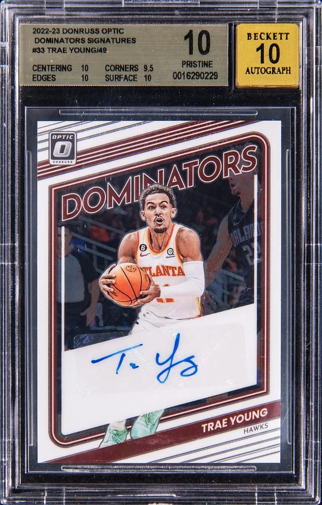 2022-23 Donruss Optic Trae Young Dominators Signatures #DS-TRE card image