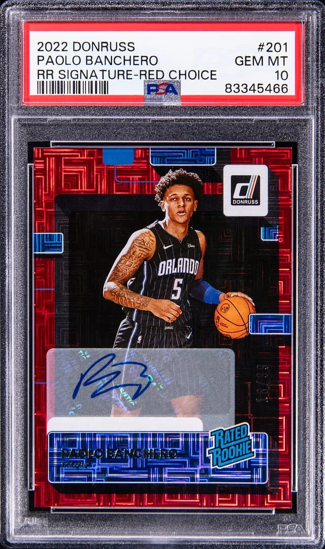 2022-23 Donruss Paolo Banchero Rated Signature-Red Choice #201 card image
