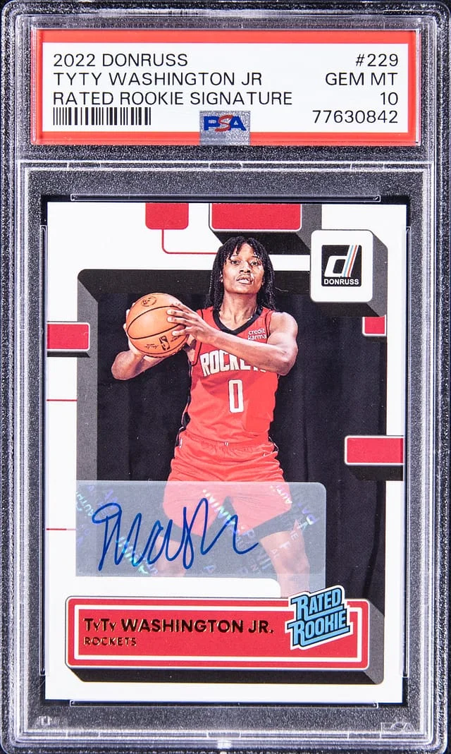 2022-23 Donruss Tyty Washington Jr Rated Signature #229 card image