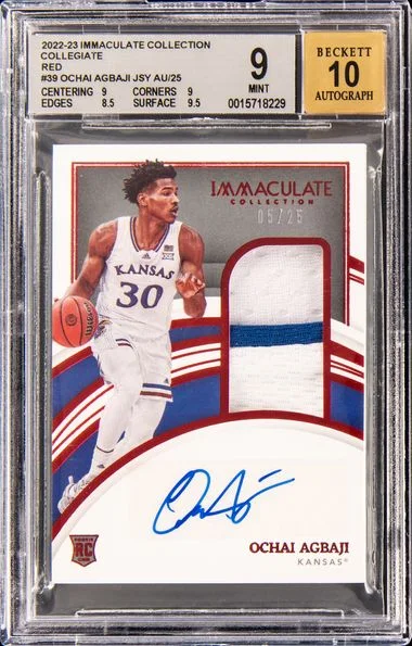 2022-23 Immaculate Collection Collegiate Red Ochai Agbaji #no-number card image