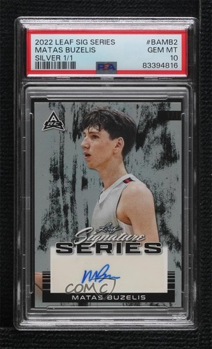 2022-23 Leaf Signature Series Matas Buzelis #BA-MB2 card image