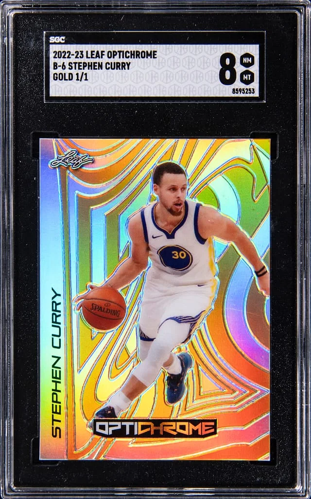 2022-23 Leaf Stephen Curry Optichrome Gold #B-6 card image