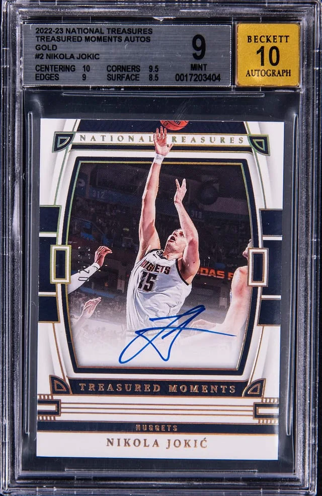 2022-23 National Treasures Nikola Jokic Treasured Moments Autographs #TM-NJK card image