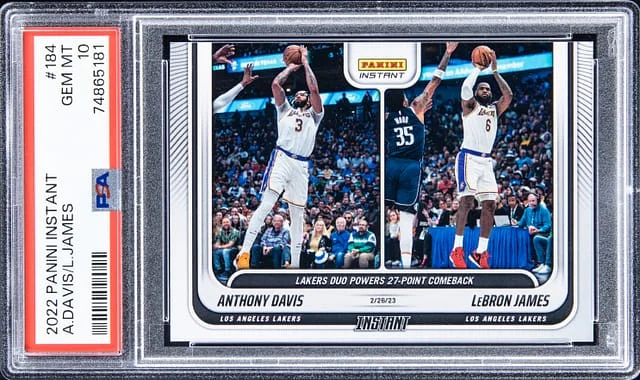 2022-23 Panini Anthony Davis/LeBron James (/100) Instant #184 card image