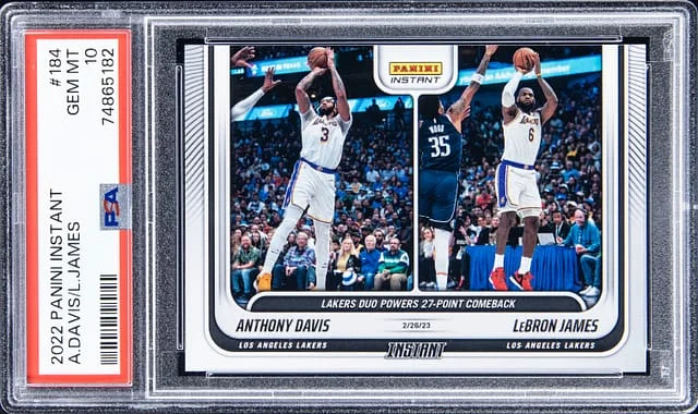 2022-23 Panini Anthony Davis/LeBron James Instant #184 card image