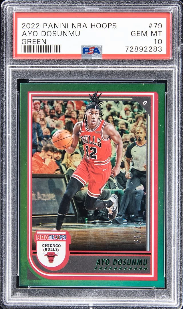 2022-23 Panini Ayo Dosunmu NBA Hoops Green #79 card image