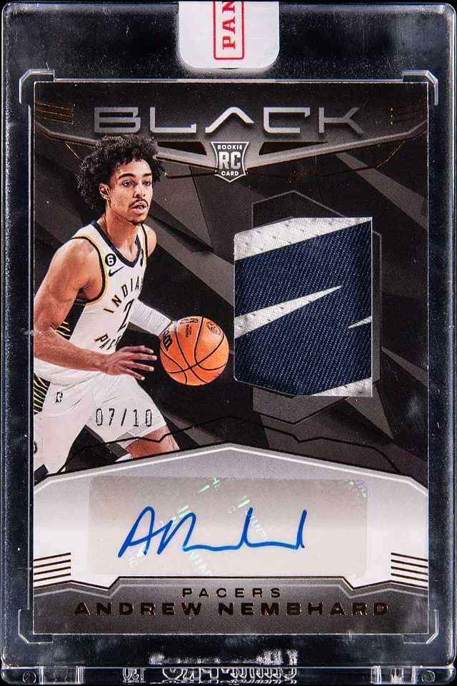 2022-23 Panini Black Andrew Nemhard Jumbo Memorabilia Autographs #RJM-ANH card image