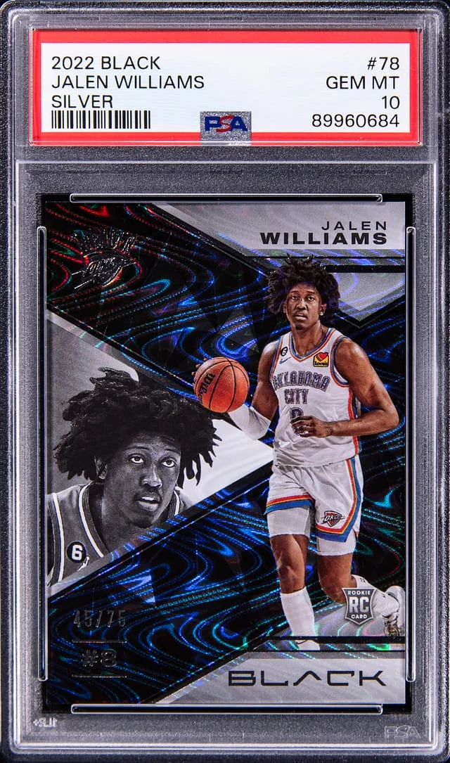 2022-23 Panini Black Jalen Williams Silver #78 card image