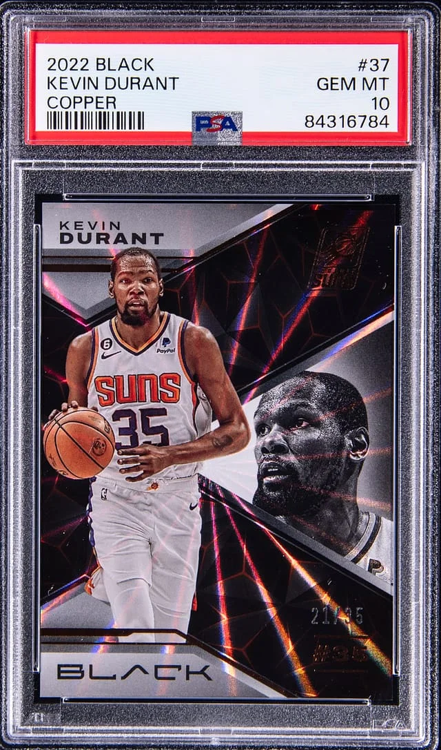 2022-23 Panini Black Kevin Durant Copper #37 card image