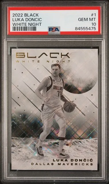 2022-23 Panini Black Luka Doncic White Night #1 card image