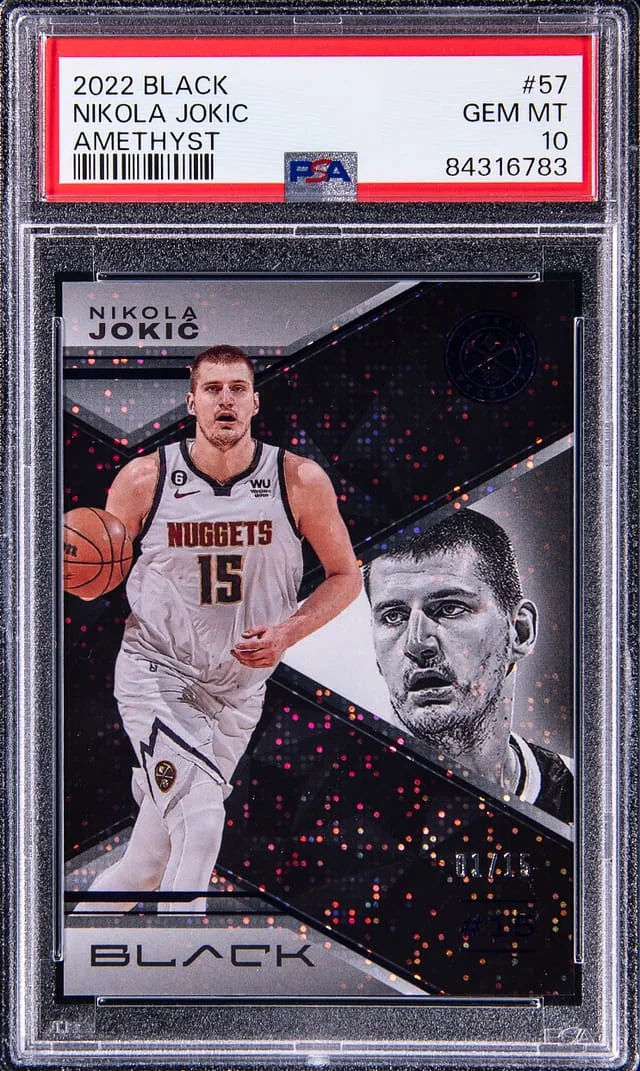 2022-23 Panini Black Nikola Jokic Amethyst #57 card image