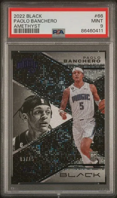 2022-23 Panini Black Paolo Banchero Silver #66 card image