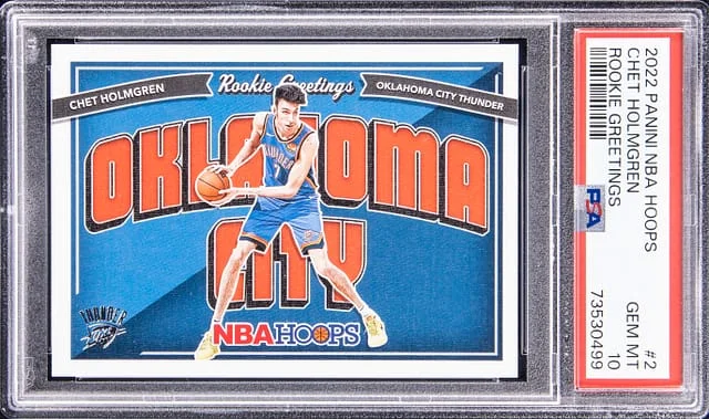 2022-23 Panini Chet Holmgren NBA Hoops Greetings #2 card image
