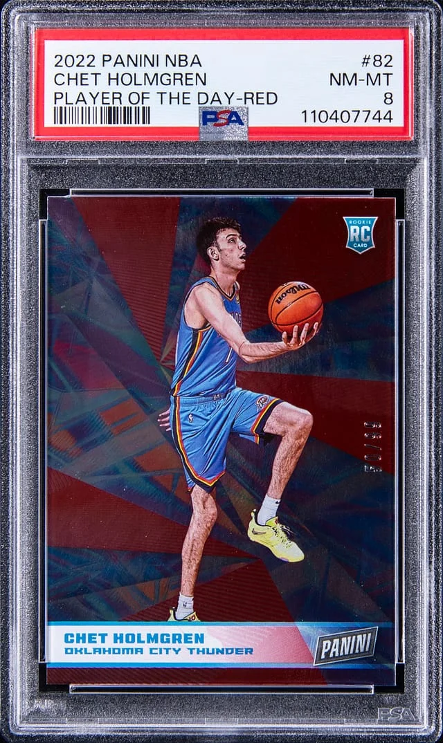 2022-23 Panini Chet Holmgren NBA Player of the Day Red #82 card image
