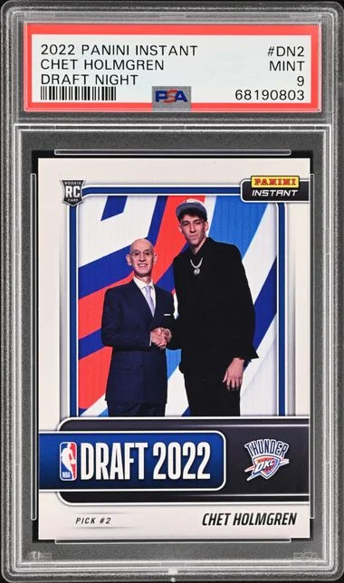 2022-23 Panini Chet Holmgren 9 Instant Draft Night #DN2 card image