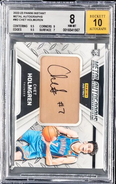 2022-23 Panini Chet Holmgren Instant Metal Autographs #M2 card image