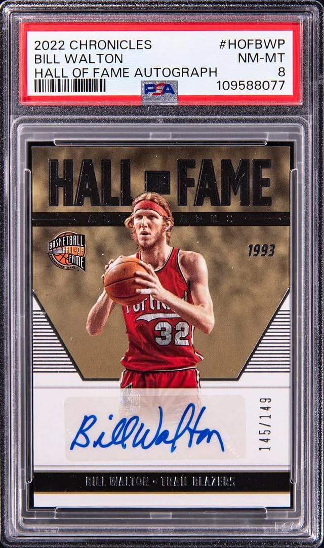 2022-23 Panini Chronicles Bill Walton Hall of Fame Autograph #HOF-BWP card image