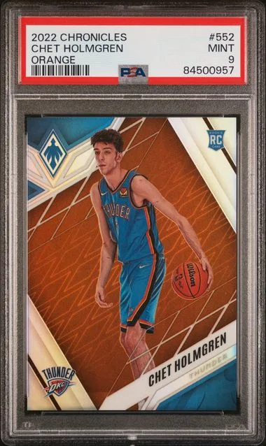 2022-23 Panini Chronicles Chet Holmgren Orange #552 card image
