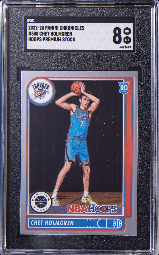 2022-23 Panini Chronicles Chet Holmgren Hoops Premium Stock #588 card image