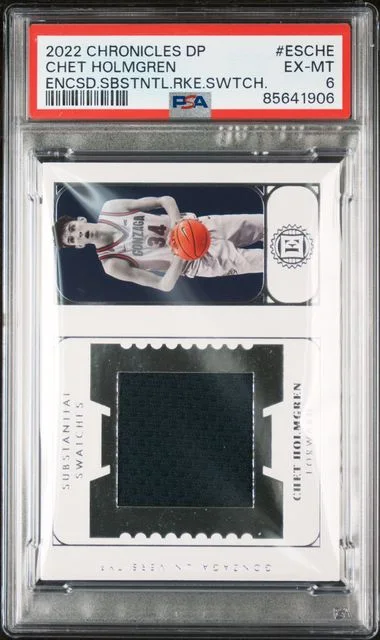 2022-23 Panini Chronicles Draft Picks Chet Holmgren Encased Substantial Swatches #ES-CHE card image