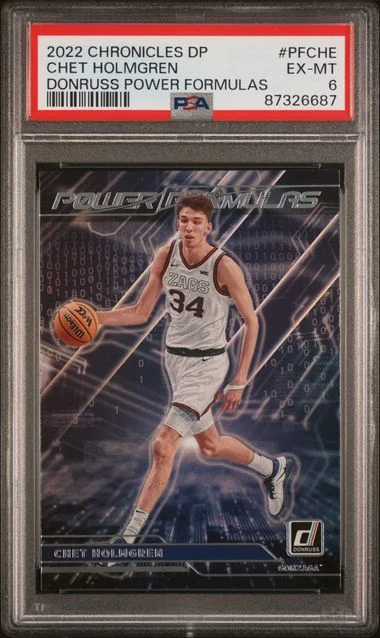 2022-23 Panini Chronicles Draft Picks Chet Holmgren Donruss Power Formulas #PFCHE card image