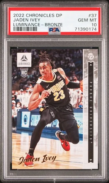 2022-23 Panini Chronicles Draft Picks Jaden Ivey Luminance Bronze #37 card image