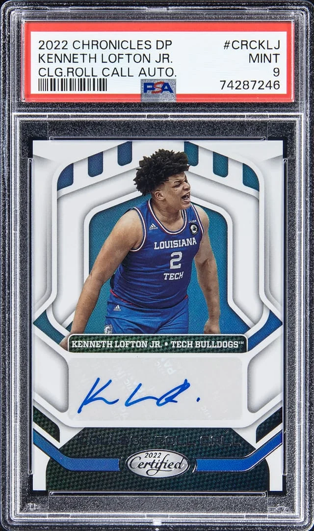 2022-23 Panini Chronicles Draft Picks Kenneth Lofton Jr. College Roll Call Autograph #CRCKLJ card image