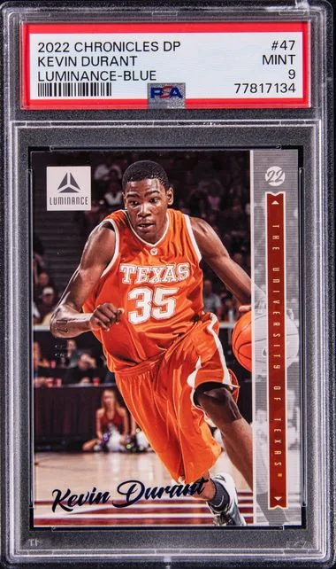 2022-23 Panini Chronicles Draft Picks Kevin Durant Luminance Blue #47 card image