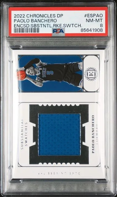 2022-23 Panini Chronicles Draft Picks Paolo Banchero Encased Substantial Swatches #ES-PAO card image