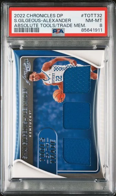 2022-23 Panini Chronicles Draft Picks Shai Gilgeous-Alexander Absolute Tools Of Trade Memorabilia #TOTT-32 card image