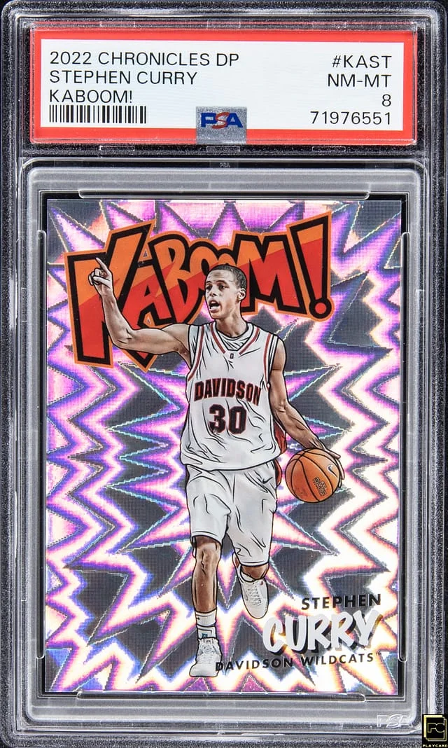 2022-23 Panini Chronicles Draft Picks Stephen Curry Kaboom! #KA-ST card image