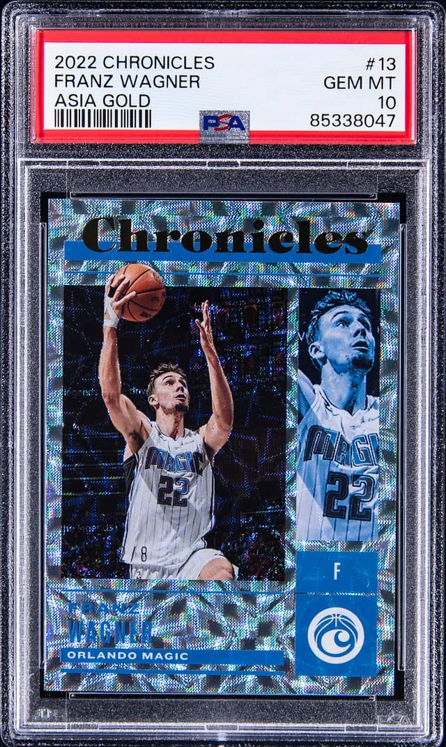2022-23 Panini Chronicles Franz Wagner Asia Gold #13 card image