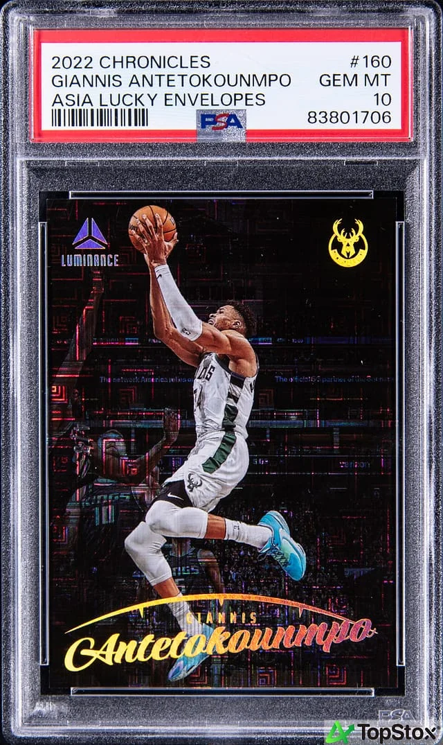 2022-23 Panini Chronicles Giannis Antetokounmpo Asia Lucky Envelopes #160 card image