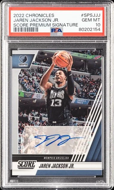 2022-23 Panini Chronicles Jaren Jackson Jr. Score Premium Signatures #SPS-JJJ card image