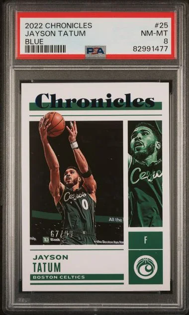 2022-23 Panini Chronicles Jayson Tatum Blue #25 card image