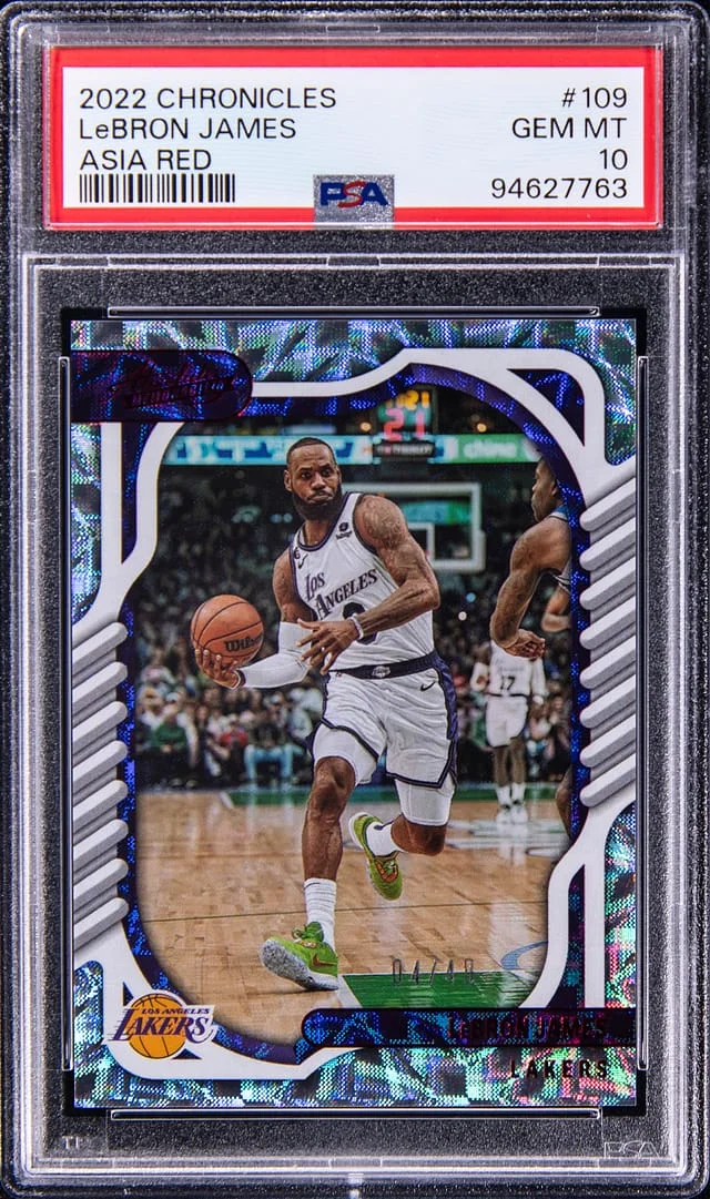 2022-23 Panini Chronicles LeBron James Asia Red #109 card image