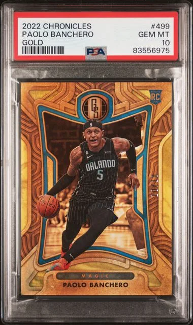 2022-23 Panini Chronicles Paolo Banchero Gold Standard Gold #499 card image
