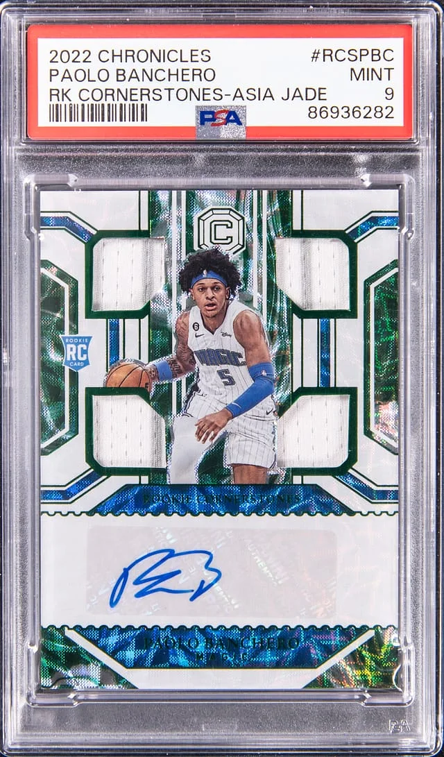 2022-23 Panini Chronicles Paolo Banchero Cornerstones Asia Jade #RCSPBC card image