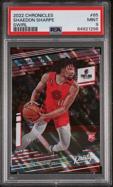 2022-23 Panini Chronicles Shaedon Sharpe Swirl #65 card image