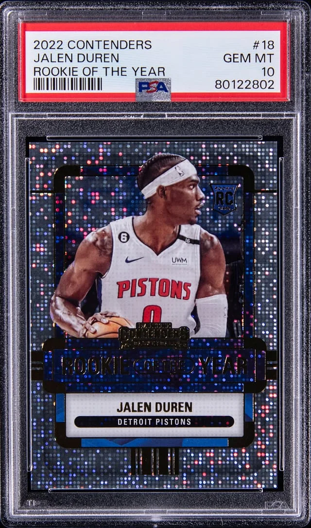 2022-23 Panini Contenders Jalen Duren of the Year #18 card image
