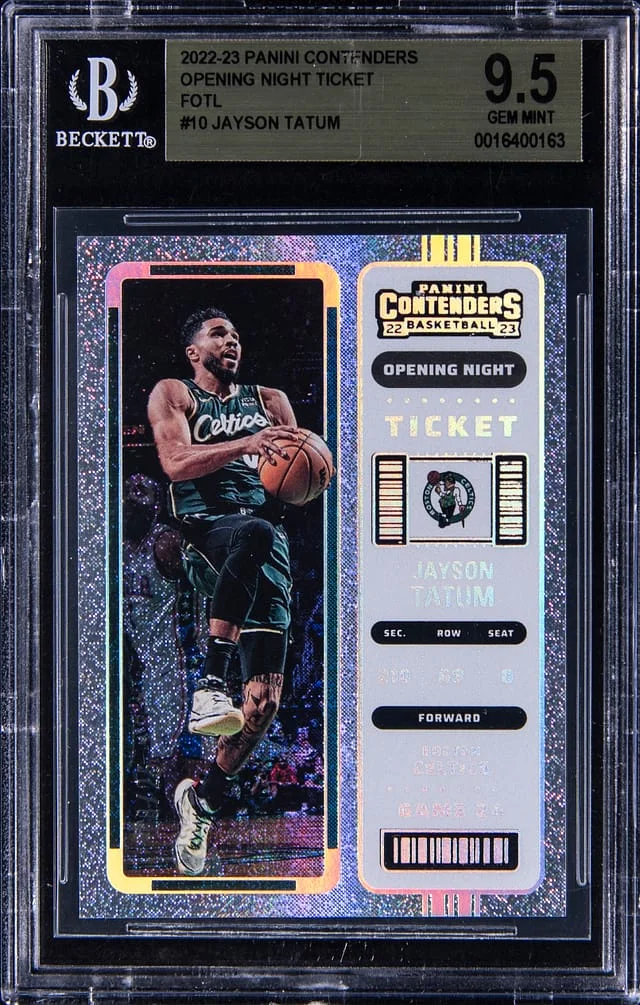 2022-23 Panini Contenders Jayson Tatum Opening Night FOTL #10 card image