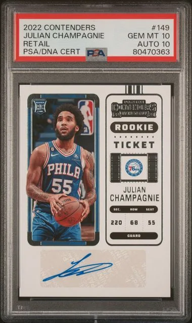 2022-23 Panini Contenders Julian Champagnie Retail Ticket #149 card image